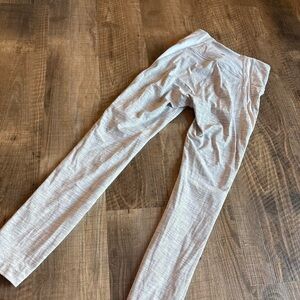 lululemon athletica Light Gray Striped Leggings